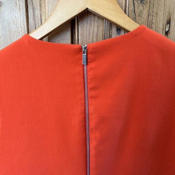 Elizabeth and James Orange Sleeveless Blouse Zip Back Autumn Tank Top Size‎ XS - Picture 8 of 10